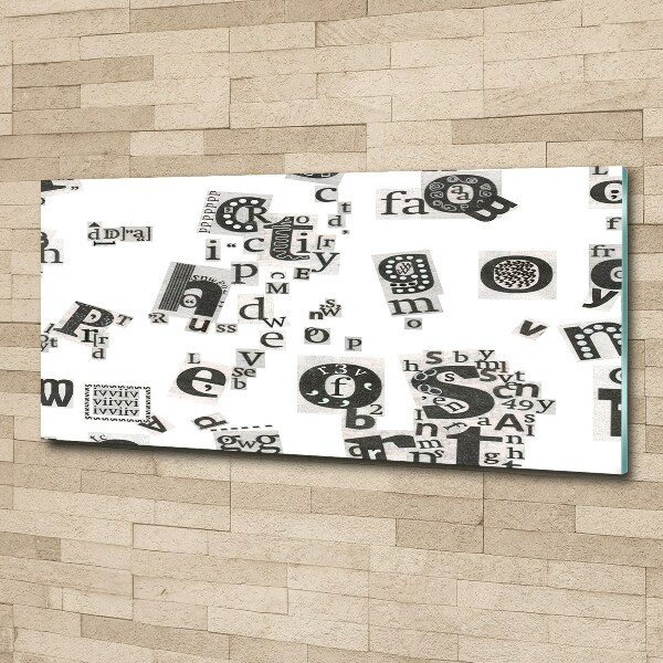 Quadro in vetro acrilico Lettere da un giornale