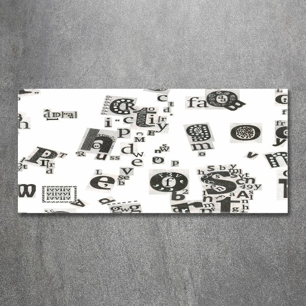 Quadro in vetro acrilico Lettere da un giornale