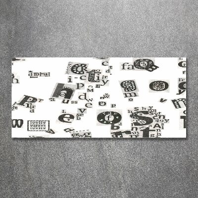 Quadro in vetro acrilico Lettere da un giornale