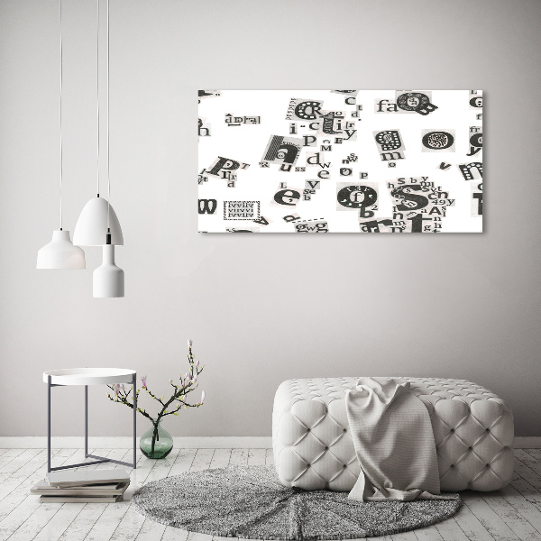 Quadro in vetro acrilico Lettere da un giornale