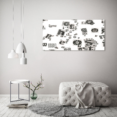 Quadro in vetro acrilico Lettere da un giornale