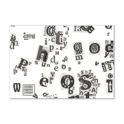 Quadro in vetro acrilico Lettere da un giornale