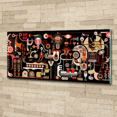 Quadro vetro acrilico Produzione del caffè