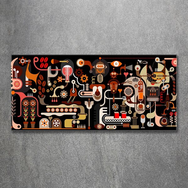 Quadro vetro acrilico Produzione del caffè