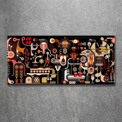 Quadro vetro acrilico Produzione del caffè