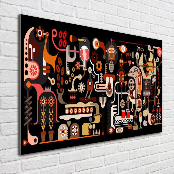 Quadro vetro acrilico Produzione del caffè