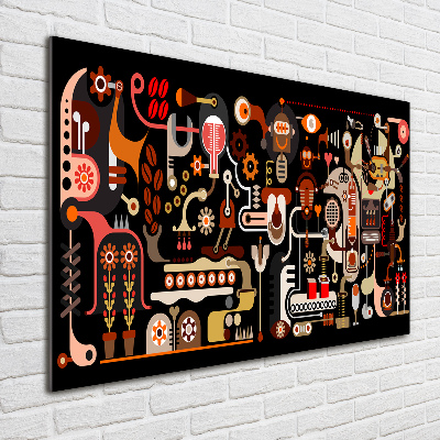 Quadro vetro acrilico Produzione del caffè