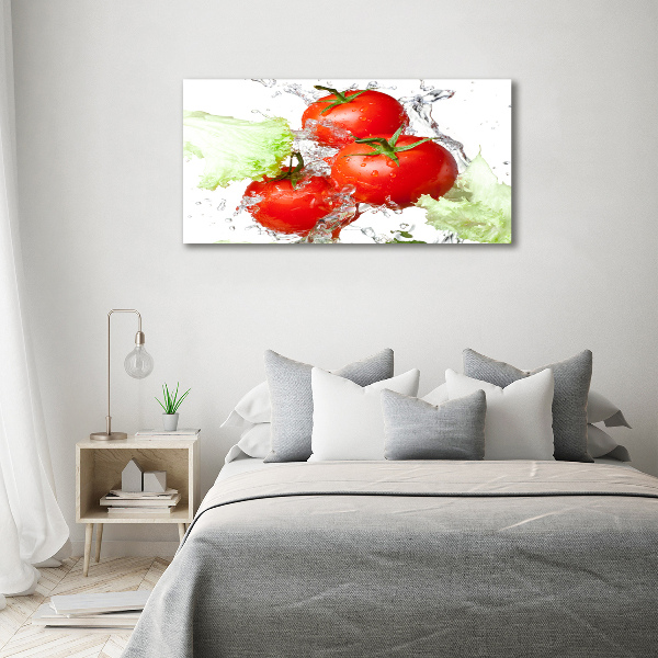 Quadro in vetro acrilico Pomodori e lattuga