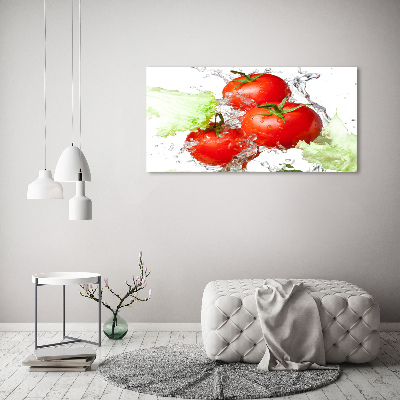 Quadro in vetro acrilico Pomodori e lattuga
