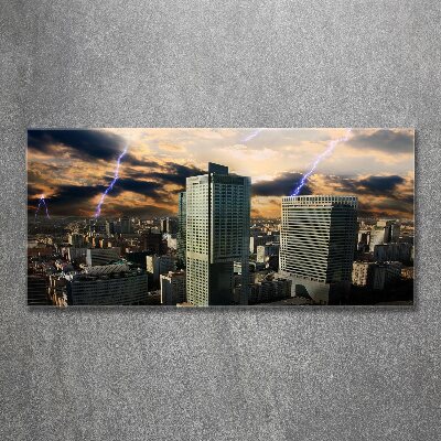 Quadro vetro acrilico Tempesta su Varsavia