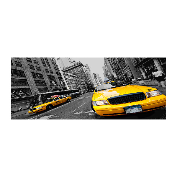 Quadro su vetro acrilico Taxi di New York