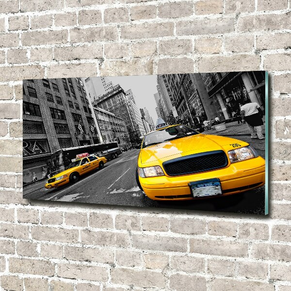 Quadro su vetro acrilico Taxi di New York