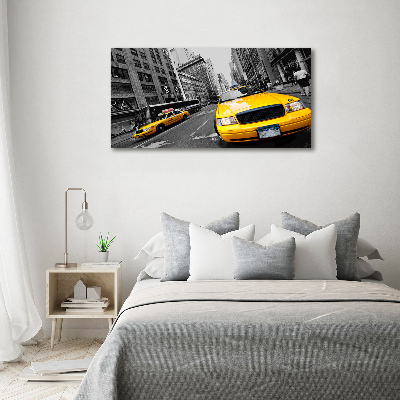 Quadro su vetro acrilico Taxi di New York