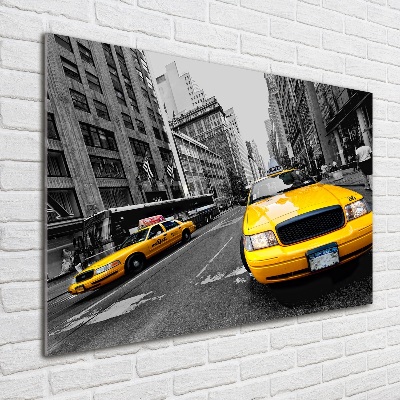 Quadro su vetro acrilico Taxi di New York