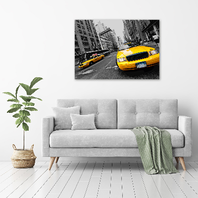 Quadro su vetro acrilico Taxi di New York