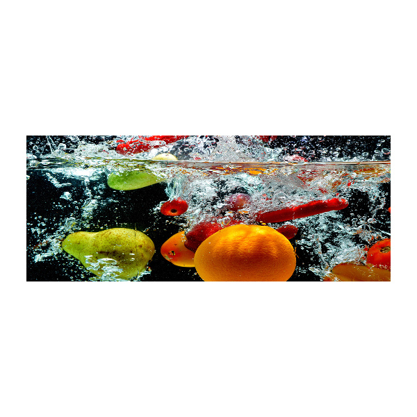 Quadro su vetro acrilico Frutti sott'acqua