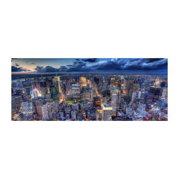 Quadro vetro acrilico Vista a volo d'uccello di New York