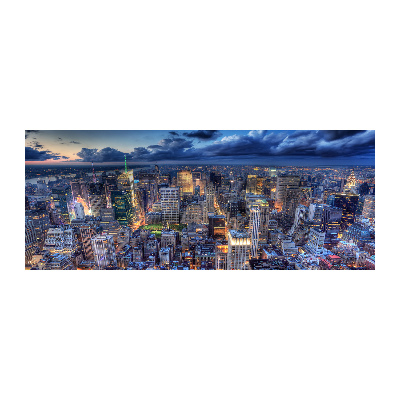 Quadro vetro acrilico Vista a volo d'uccello di New York