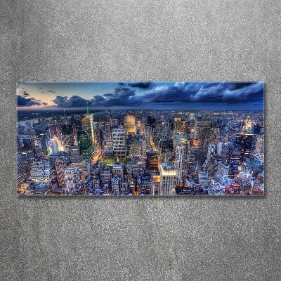 Quadro vetro acrilico Vista a volo d'uccello di New York