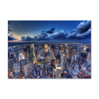 Quadro vetro acrilico Vista a volo d'uccello di New York