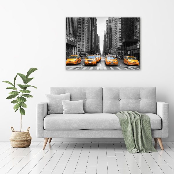 Quadro in vetro acrilico Taxi di New York