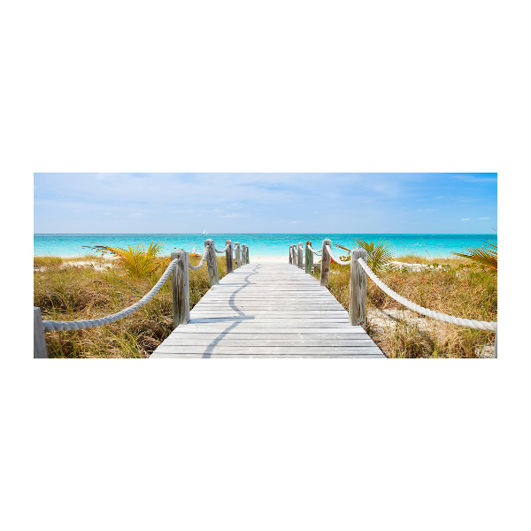 Quadro vetro acrilico Sentiero in riva al mare