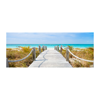 Quadro vetro acrilico Sentiero in riva al mare