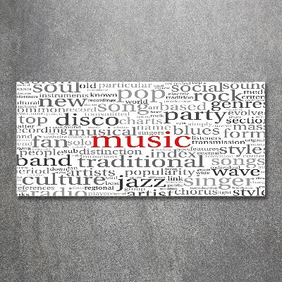 Quadro vetro acrilico Generi musicali