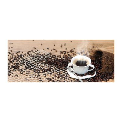 Quadro su vetro acrilico Caffè e chicchi di caffè