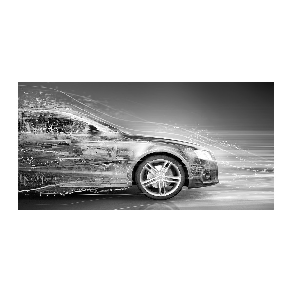 Quadro su vetro acrilico Un'auto che corre a tutta velocità