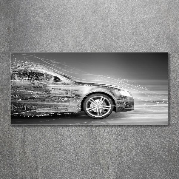 Quadro su vetro acrilico Un'auto che corre a tutta velocità