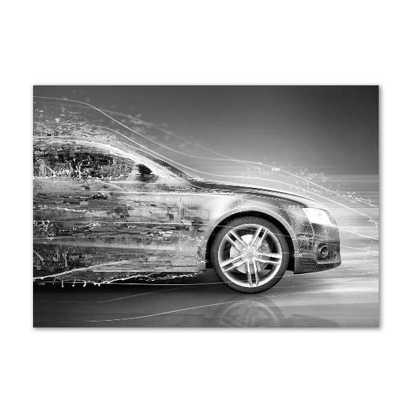 Quadro su vetro acrilico Un'auto che corre a tutta velocità