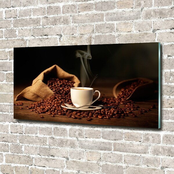 Quadro in vetro acrilico Caffè in tazza