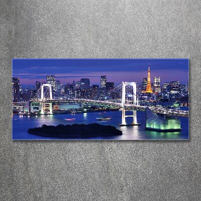Quadro su vetro acrilico Ponte di Tokyo