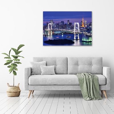 Quadro su vetro acrilico Ponte di Tokyo