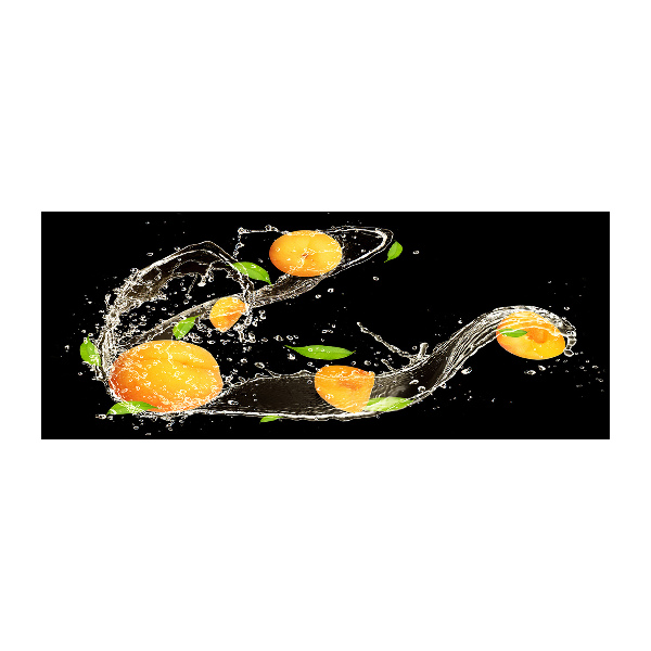 Quadro in vetro acrilico Albicocche e acqua