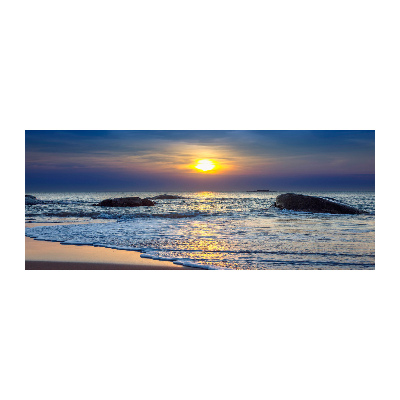 Quadro in vetro acrilico Mare al tramonto