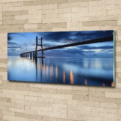 Quadro vetro acrilico Ponte illuminato