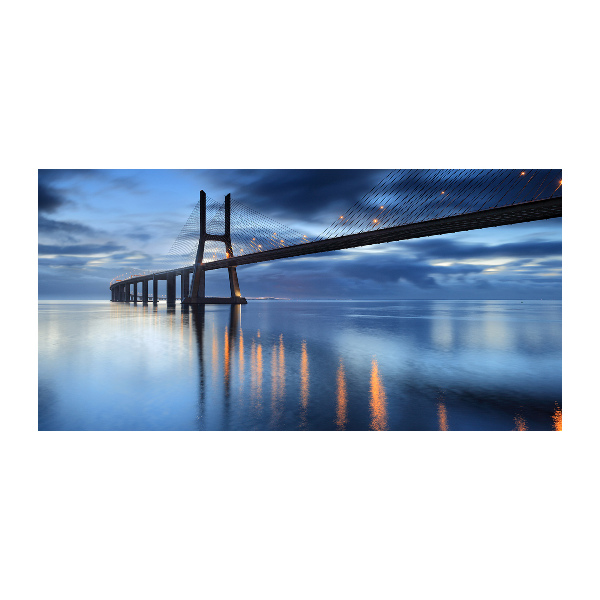 Quadro vetro acrilico Ponte illuminato