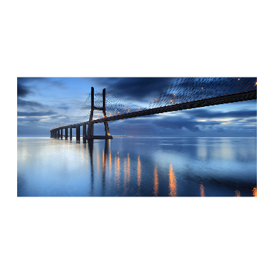 Quadro vetro acrilico Ponte illuminato