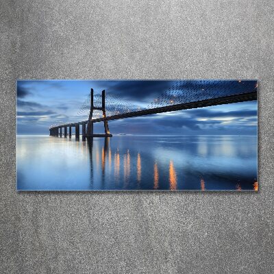Quadro vetro acrilico Ponte illuminato