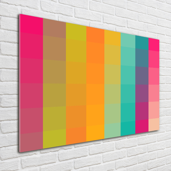 Quadro su vetro acrilico Quadrati colorati