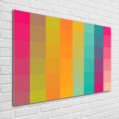 Quadro su vetro acrilico Quadrati colorati