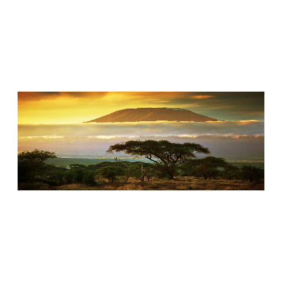 Quadro su vetro acrilico Kilimanjaro Kenya