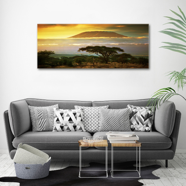 Quadro su vetro acrilico Kilimanjaro Kenya