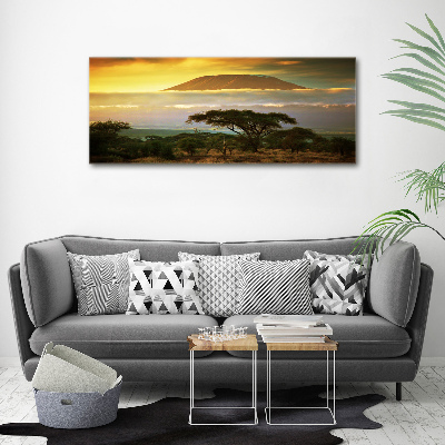 Quadro su vetro acrilico Kilimanjaro Kenya
