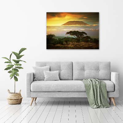 Quadro su vetro acrilico Kilimanjaro Kenya