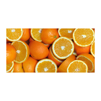 Quadro in vetro acrilico Metà arance