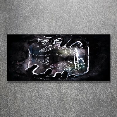 Quadro su vetro acrilico Farfalle in un barattolo