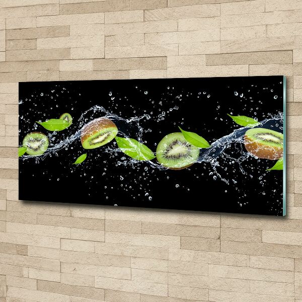 Quadro in vetro acrilico Kiwi e acqua